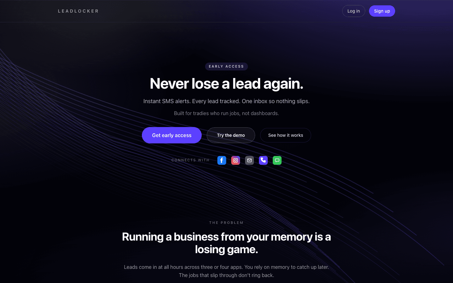 LeadLocker website homepage